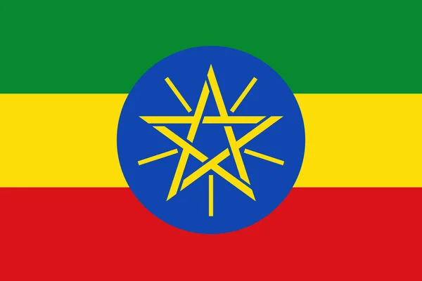 Vlag van Ethiopië — Stockvector