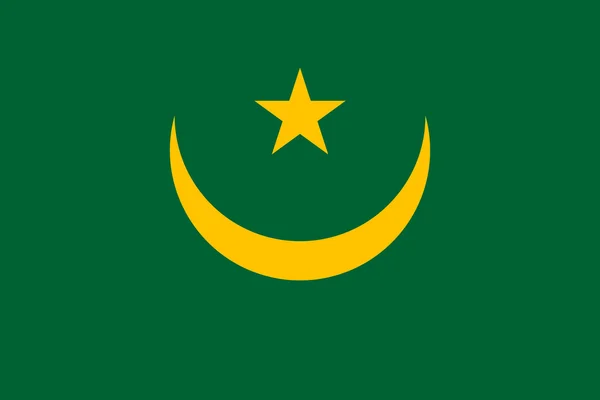 Bandera de mauritania — Vector de stock