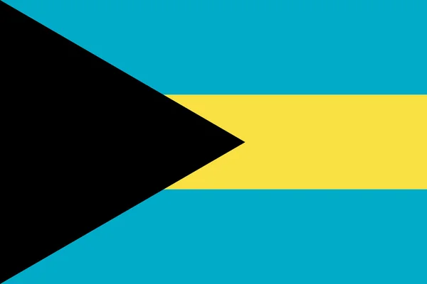 巴哈马国旗 — 图库矢量图片