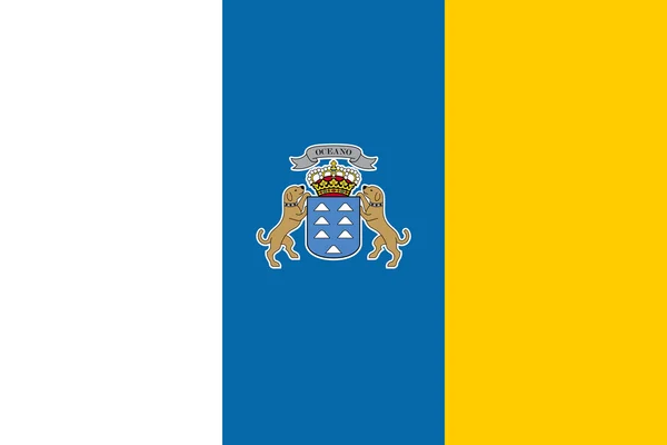 Bandera de Canarias — Archivo Imágenes Vectoriales