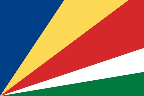 塞舌尔的旗帜 — 图库矢量图片