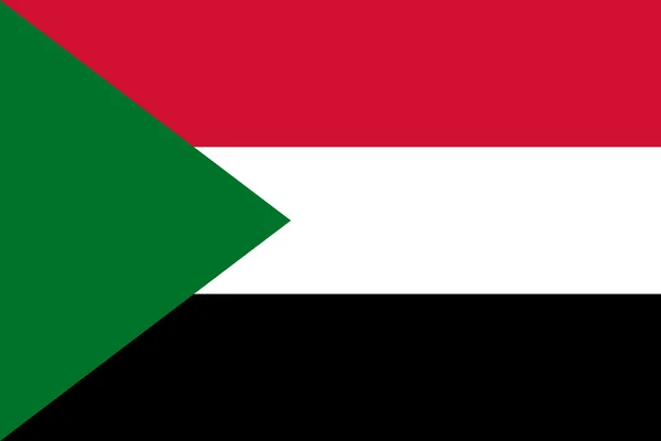 Bandera de sudan — Vector de stock