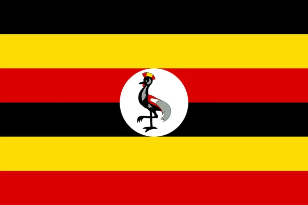 Flagge von Uganda — Stockvektor