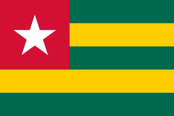 Bandeira de togo — Vetor de Stock