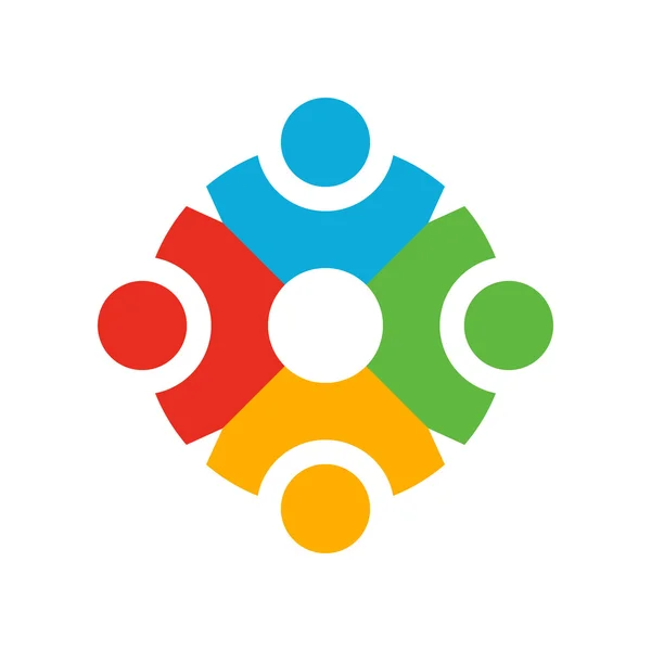 Szablon logo z kręgów. Koncepcja sieci społecznej — Wektor stockowy