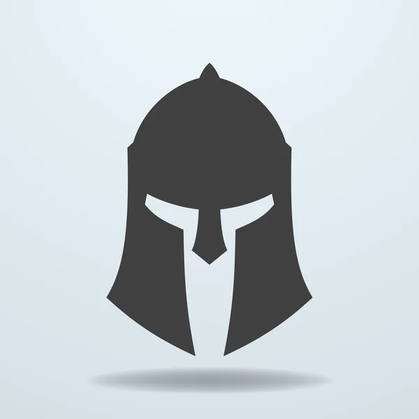 Icono de griego antiguo, romano, casco espartano . — Vector de stock