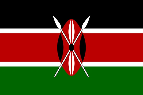 Flagge von Kenia — Stockvektor