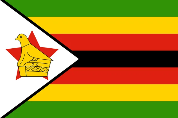 Flagge von Zimbabwe — Stockvektor