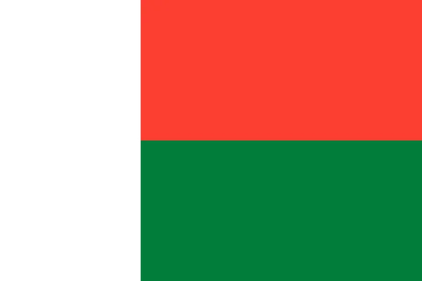 Vlag van Madagaskar — Stockvector