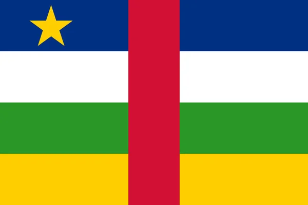 Orta Afrika Cumhuriyeti Bayrağı — Stok Vektör