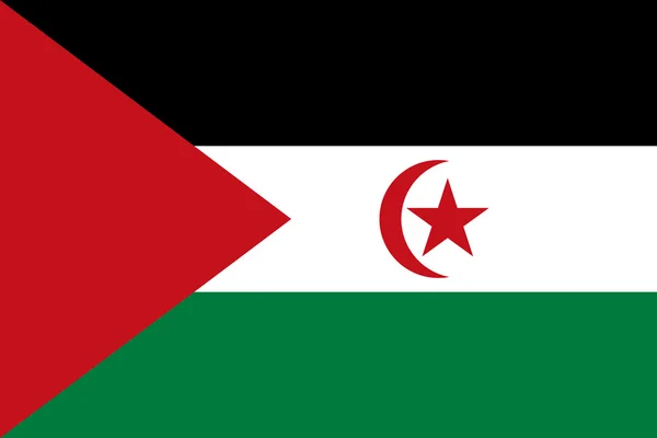 Flagge der Arabischen Demokratischen Republik Sahara — Stockvektor