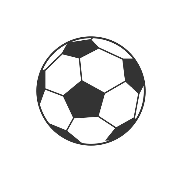 Векторная икона футбола, футбольный мяч — стоковый вектор