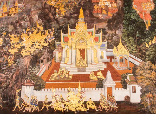 Murals at Wat Phra Kaew — Stock Photo, Image