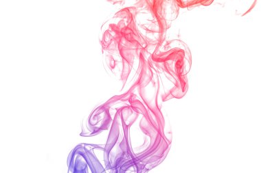 Renkli arka plan üzerinde duman.