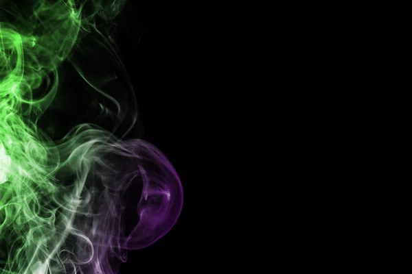 Colorful of smoke on black background. — Stock Photo, Image