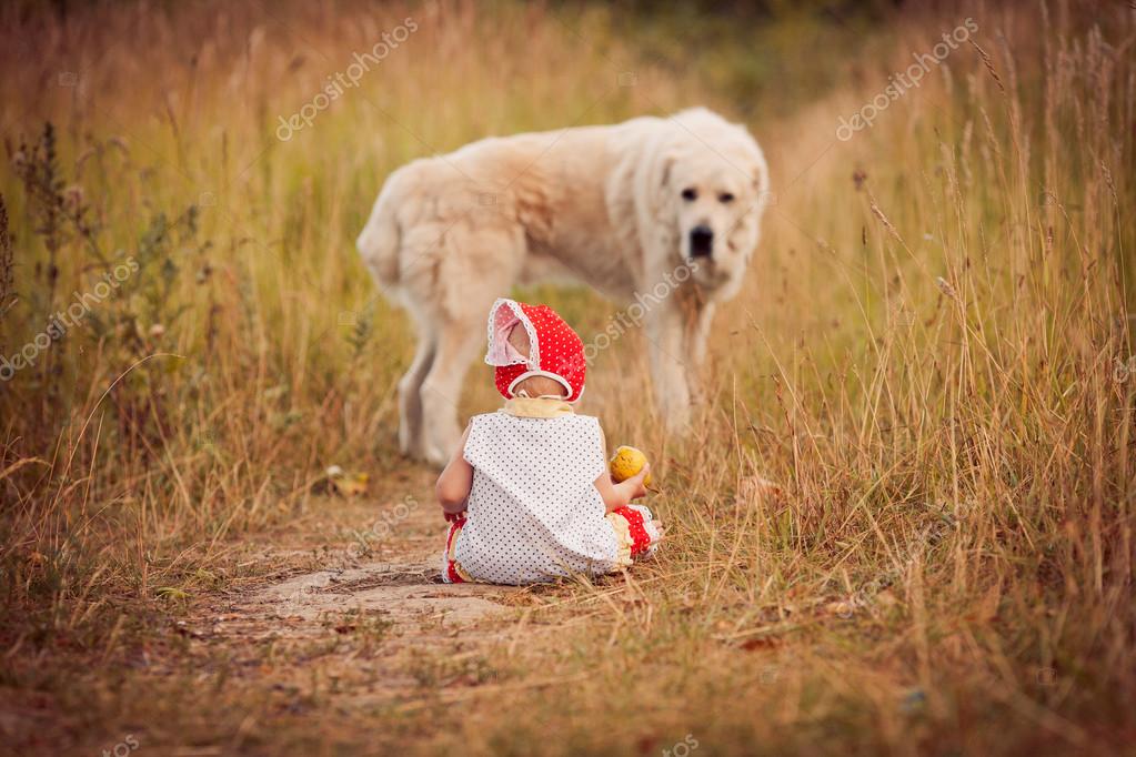 Small child and big dog — Stock Photo © zarraza79 #52484867