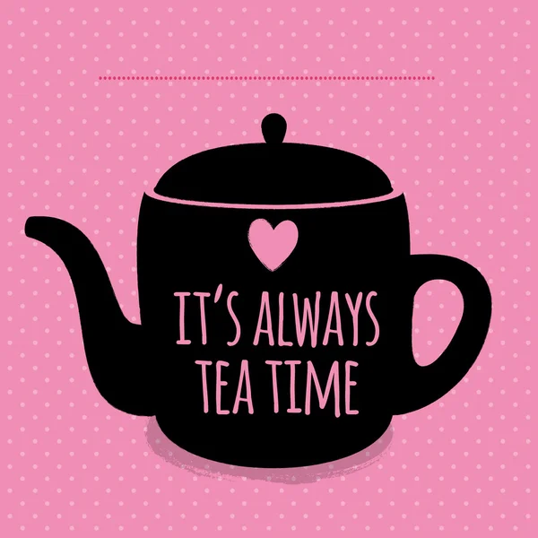 Uwielbiam herbatę karty — Wektor stockowy