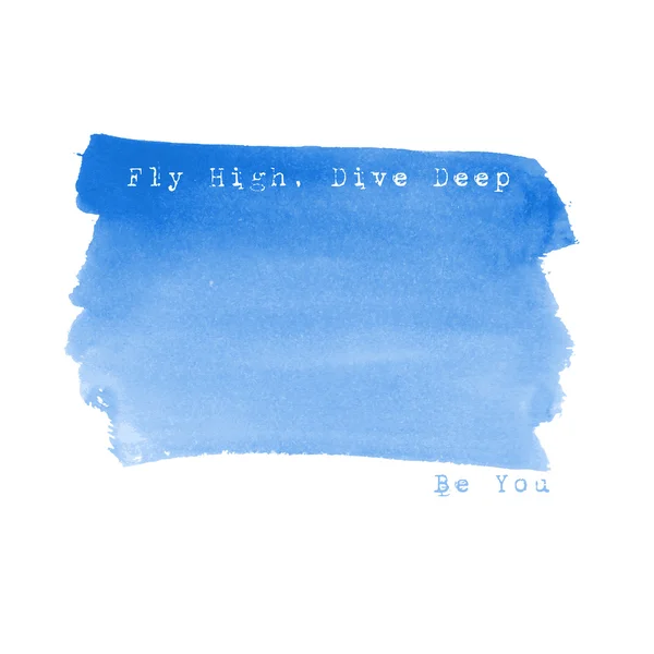 Blauwe aquarel verf — Stockvector