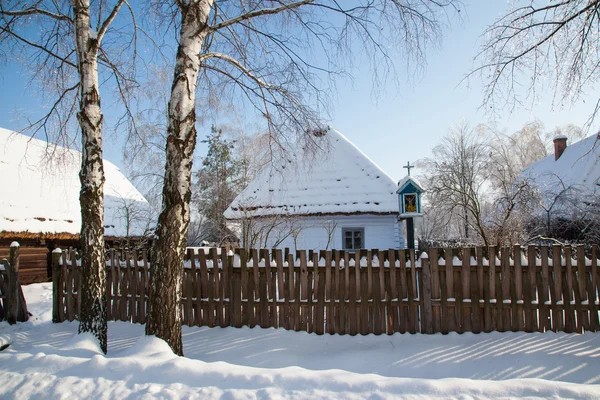 村里的冬天 图库图片