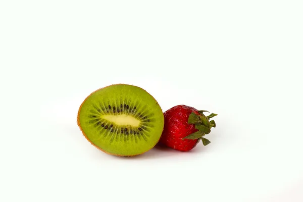 Kiwi and strawberries — Stock Photo, Image