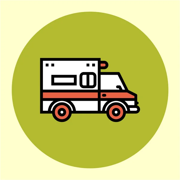 Иконка машины скорой помощи — стоковый вектор