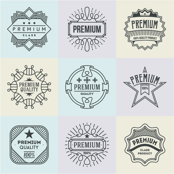 Premium kvalitet logotyper Set — Stock vektor