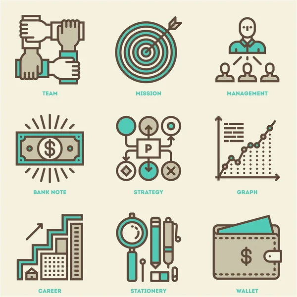 Bedrijf pictogram set — Stockvector