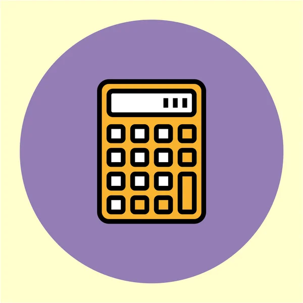 Calculator Line Icon — Stock Vector