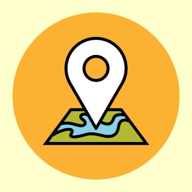 harita renk illüstrasyon 