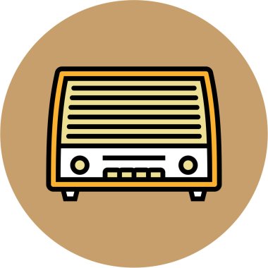 Retro radyo illüstrasyon 