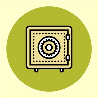 güvenli thinline renk yuvarlak simge