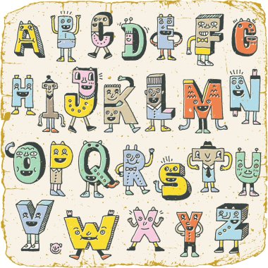 Fantastic Funny Alphabet clipart