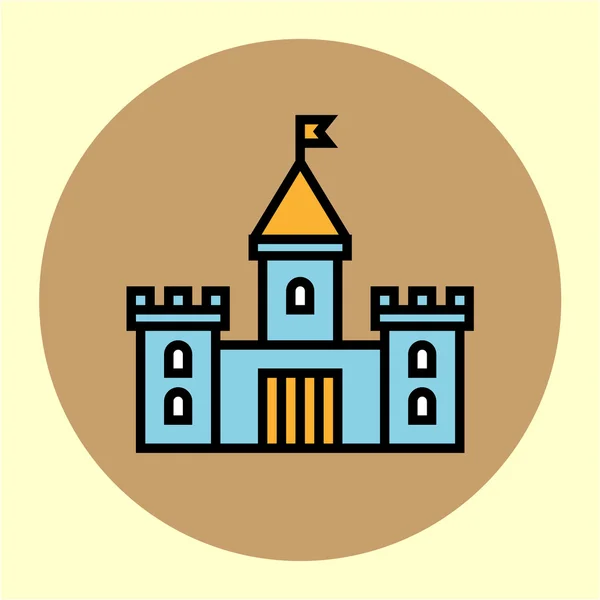Castello Icona semplice — Vettoriale Stock