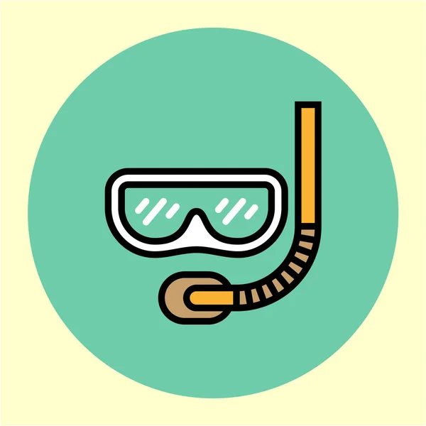 Diving Maskand Snorkel — Stock Vector