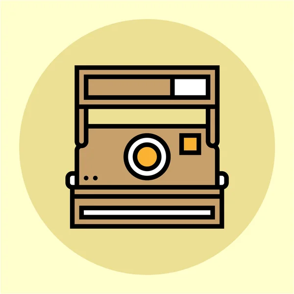 Instant camera color illustration — Stock Vector