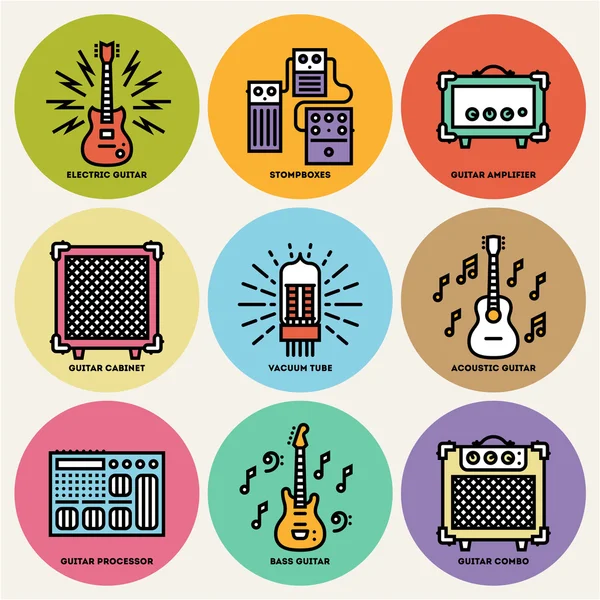 Guitar Stuff Set — Stock Vector