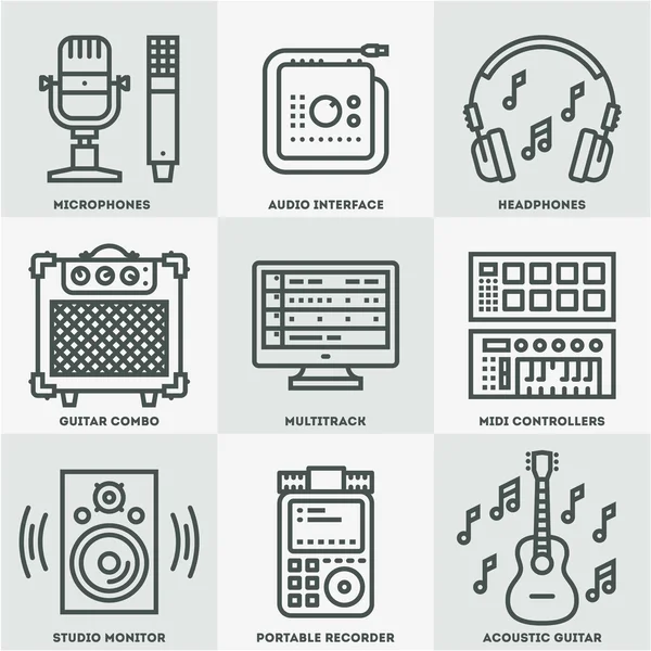 Set Home Studio — Image vectorielle