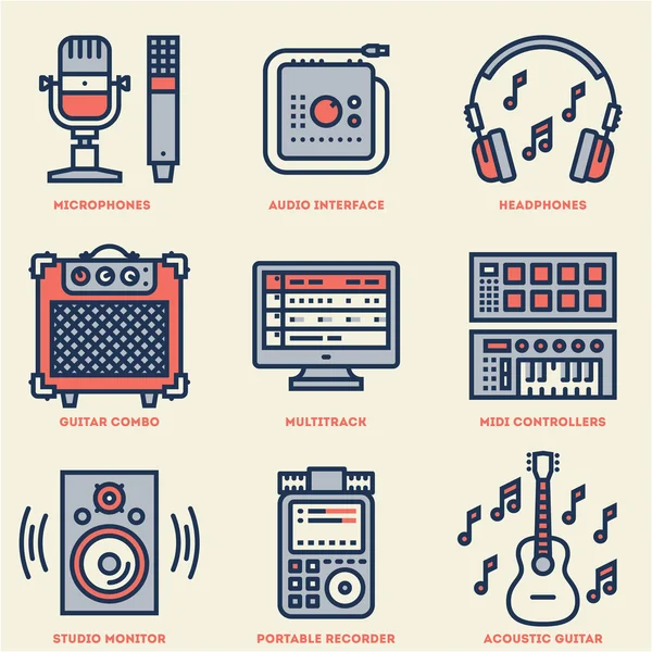 Set Home Studio — Image vectorielle