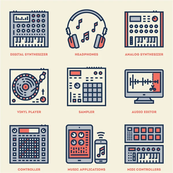 Création de musique set — Image vectorielle