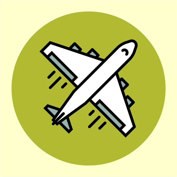 Plane color illustration — Stock Vector