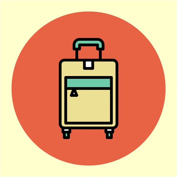 Suitcase color illustration — Stock Vector