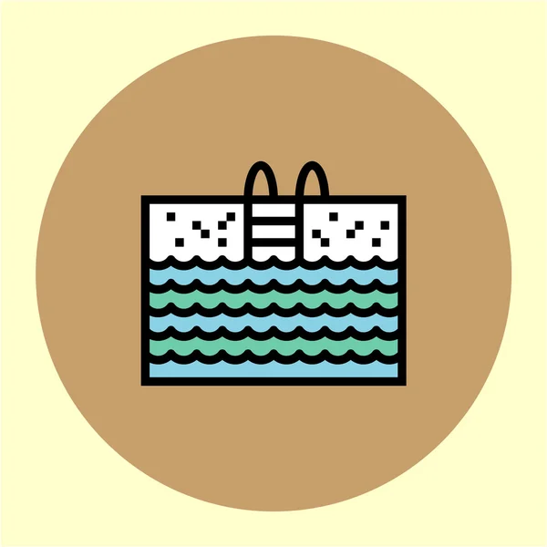Schwimmbad-Illustration — Stockvektor
