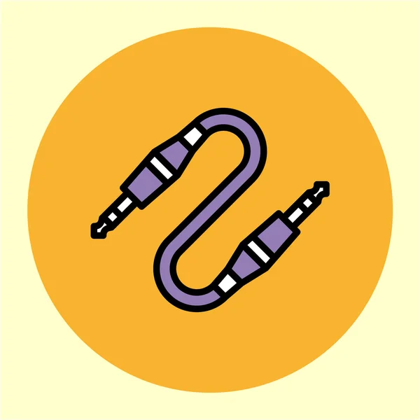 TRS kabel pictogram — Stockvector