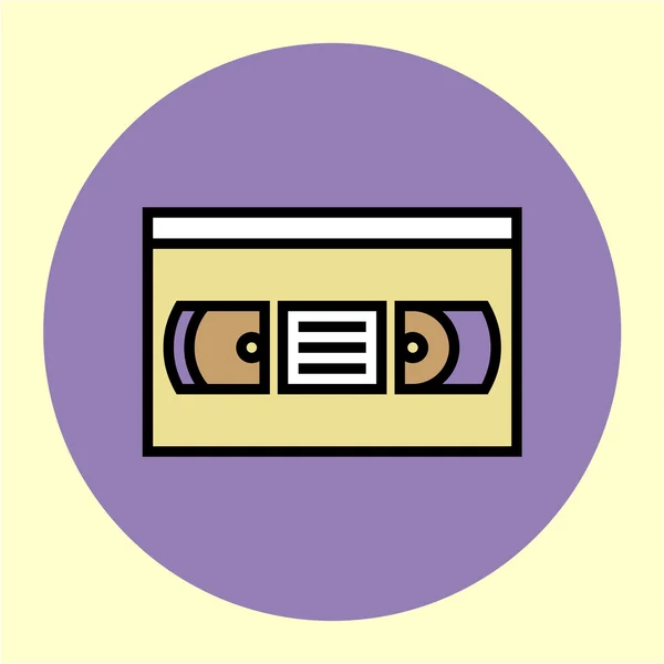 Ilustración de vídeo cassette — Vector de stock