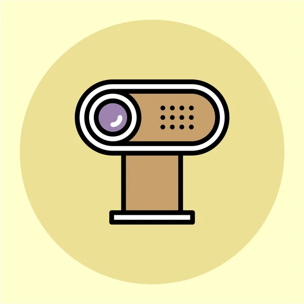 Webcam farbige Illustration — Stockvektor