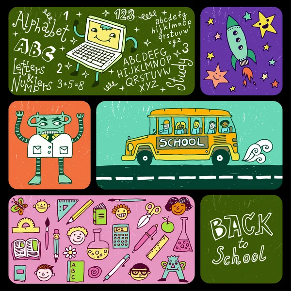 Back to school banners. — Stock Vector