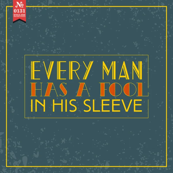 Every man has  tool. proverb — Stock Vector