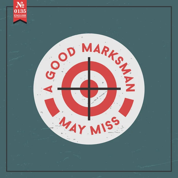 Good marksman may miss — Stock Vector