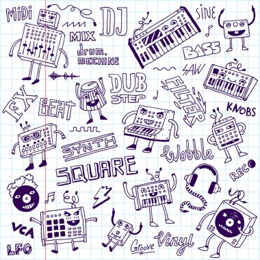MIDI denetleyicileri synthesizer doodles