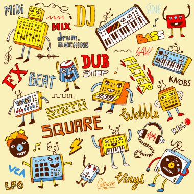 MIDI denetleyicileri synthesizer doodles